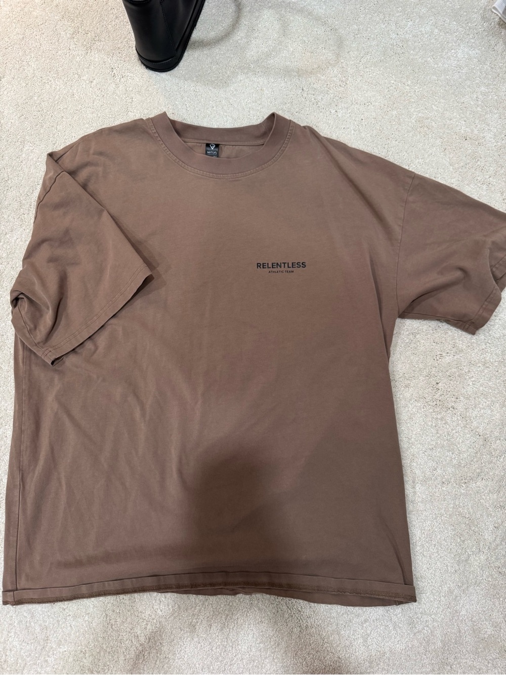 Relentless Men's Brown Graphic Tee -